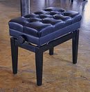 Leather Effect, Adjustable Piano Stool with Storage