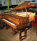 An inlaid John Brinsmead and Sons Grand. Adam style swag detail around case. Reconditioned and repolished. An inlaid John Brinsmead and Sons Grand. Adam style swag detail around case.