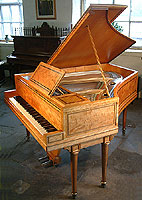 Artcase, Regency Style, Broadwood Grand Piano with an Inlaid Satinwood Case Inlaid Broadwood Grand Piano. Inlaid with box wood stringing.
