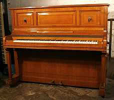 Satinwood, Pleyel  upright piano inlaid with boxwood stringing