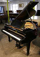 Steinway Model S Grand Piano with a black case and polyester finish