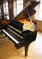 A Steinway Model S grand piano with a black case and polyester finish Steinway Model S Grand Piano For Sale
