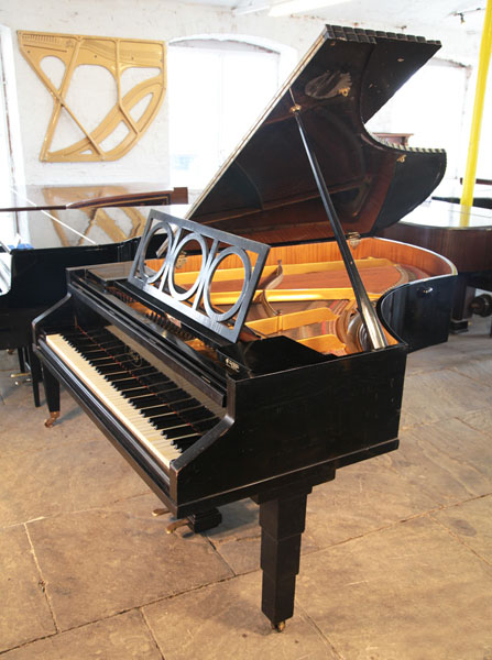 A 1912, Ibach Grand Piano For Sale with a Bauhaus Influenced, Black Case
