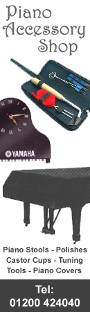 Piano Accessory Shop. Piano covers, Piano Stools, Castor Cups, Tuning Tools, Hygrometers, Humidifiers, Book Holders.