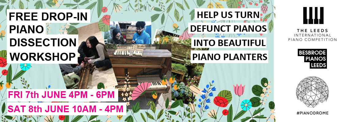 A flyer for the Piano Dissection event at Besbrode Pianos | Friday 7th and Saturday, 8th June 2024 