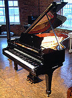 Modern Steinway Model O Grand Piano For Sale with a black case