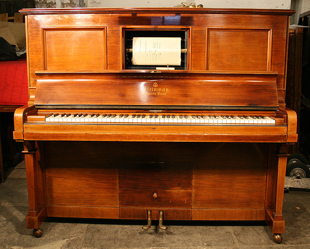 Steinway upright Pianola for sale.