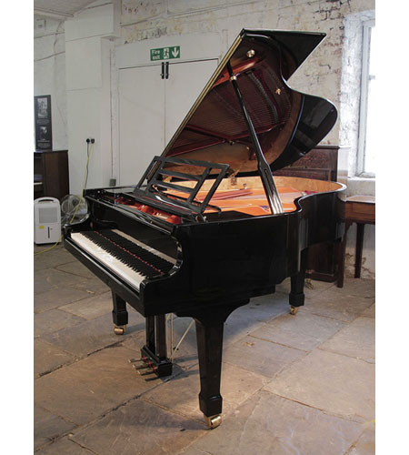 Pre-owned, Feurich model 178 Professional II grand piano with a black case and brass fittings.. Piano has an eighty-eight note keyboard and a three-pedal lyre.  Price includes:  3 year warranty ¦ Free delivery to a ground floor residence within mainland UK Pre-owned, Feurich model 178 Professional II grand piano with a black case and brass fittings. Piano has an eighty-eight note keyboard and a three-pedal lyre.